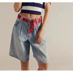 Free People Interstate Slouchy Denim Shorts Womens 25 Casual Y2K Jorts Relaxed